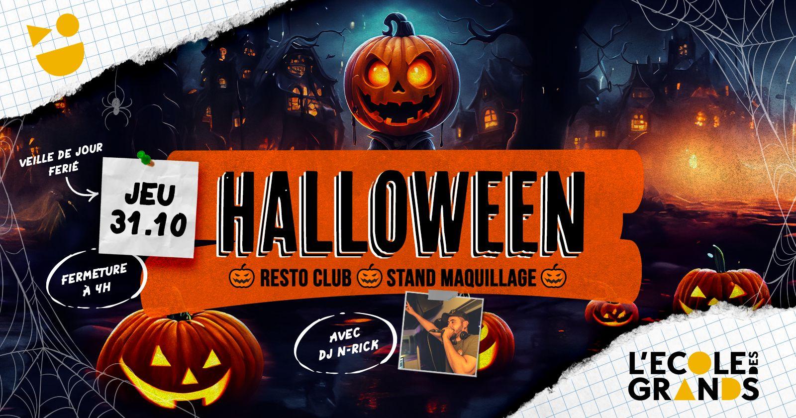 HALLOWEEN – JEUDI 31 OCTOBRE