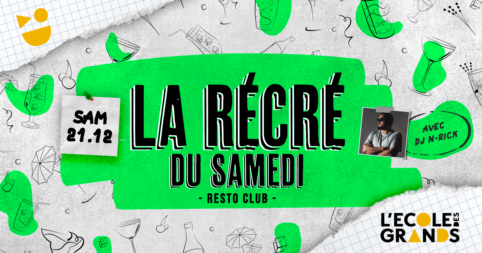 RÉCRÉ DU SAMEDI – SAMEDI 21 DÉCEMBRE