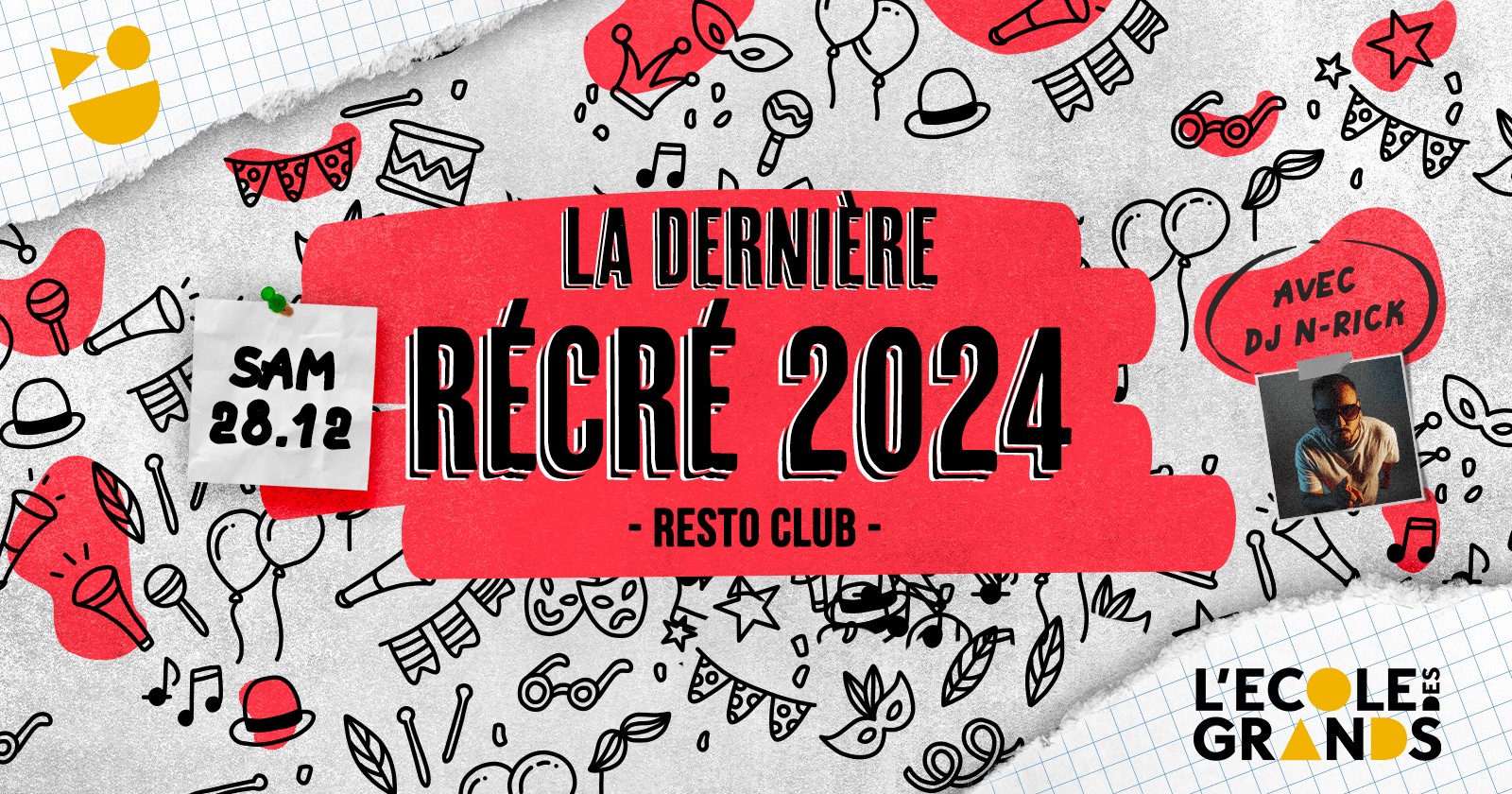 LA DERNIERE RÉCRÉ – SAMEDI 28 DECEMBRE