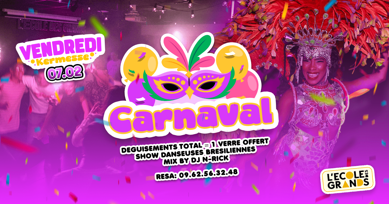 KERMESSE CARNAVAL – VENDREDI 07 FÉVRIER